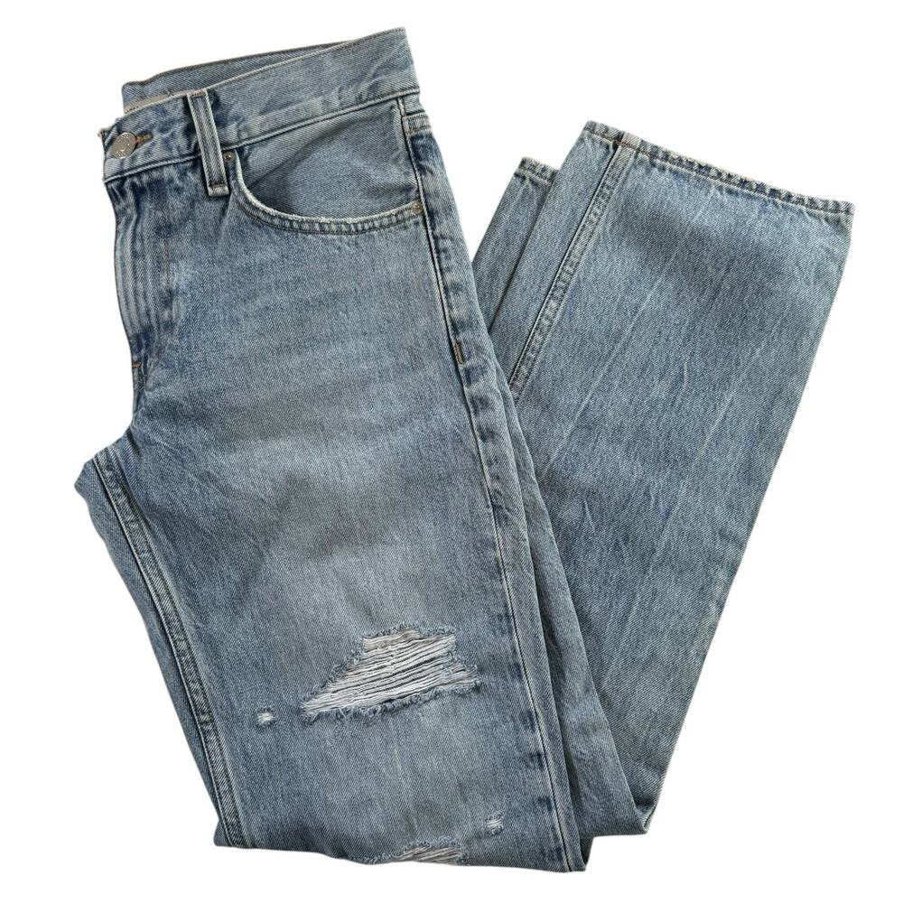 Hudson Jeans Women’s Size 26 Straight Leg Distressed Light Wash Denim Jeans